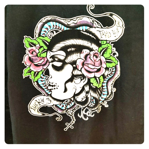 Women's XL Lucky 13 t-shirt - Picture 1 of 12